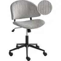 Beliani Bürostuhl Taupe Cord Drehbar Höhenverstellbar Modernes Design Retro Stil Schreibtischstuhl Computerstuhl für Homeoffice Büro Arbeitsplatz
