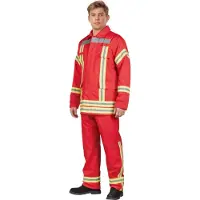 Maskworld Feuerwehr Kostüm für Erwachsene rot