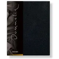 Dommelin Spannbettlaken Schwarz (Satin 300TC)-160 x 220 cm