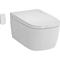 Vitra V-Care Basic WC-Set 37x56 cm Weiß - Schlanke Luxus-Wandtoilette mit Bidetfunktion