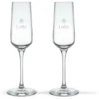 Stölzle Sektglas mit Gravur - Kristallglas - 2 Stück
