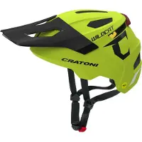 Cratoni Kinderhelm Wildcat MIPS Fahrradhelm MTB-Helm Allroundhelm S/M 49-56 cm : lime