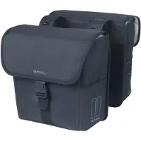 Basil Go MIK Doppelpacktasche 32 Liter solid black - wasserabweisende Gepäckt....