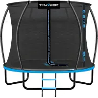 Thunder Gartentrampolin Ultra 305 cm 10 ft Innennetz 150 kg Blau Schwarz