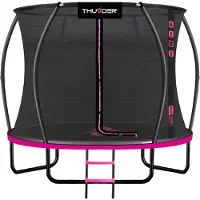 Thunder Gartentrampolin Ultra 305 cm 10 ft Innennetz 150 kg Rosa Schwarz