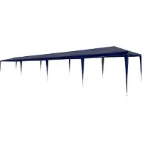 Syfax dkd-home-decor Partyzelt Blau 3 x 12 x 2,55 m PE-Dach Stahl-Rahmen UV-beständig wasserfest