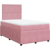 Syfax Boxspringbett mit Matratze Rosa 120x190 cm Samt