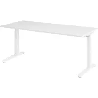 Bümö Schreibtisch Serie-XB - Nachbildung: Weiß, Größe: 180 x 80 cm, Gestell: Weiß