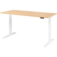 Bümö Schreibtisch elektrisch XMKA - Größe: 180 x 80 cm, Gestell: Weiß, Nachbildung: Eiche