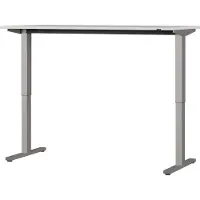 Bümö Home Andratx Schreibtisch elektrisch - Optik: Lichtgrau/Silber, Größe: 180 x 80 cm