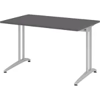Bümö Schreibtisch Serie-B - Größe: 120 x 80 cm, Nachbildung: Graphit