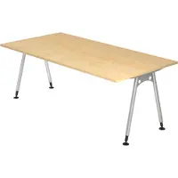 Bümö Schreibtisch Serie-A - Nachbildung Ahorn, Größe: 200 x 100 cm