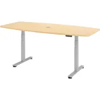 Bümö Konferenztisch elektrisch XDSM22 - Nachbildung: Asteiche, Gestell: Graphit