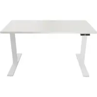 Bisley E-WonderTech Schreibtisch - Nachbildung: Weiß, Gestell: Verkehrsweiß, Größe: 140 x 80 cm