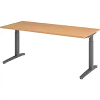 Bümö Schreibtisch Serie-XB - Nachbildung: Buche, Gestell: Graphit, Größe: 180 x 80 cm