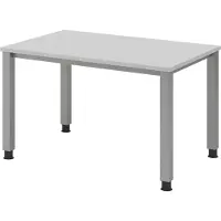 Bümö Schreibtisch Serie-Q - Gestell: Silber, Größe: 120 x 80 cm, Nachbildung: Grau