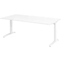 Bümö Schreibtisch Serie-XB - Nachbildung: Weiß, Größe: 200 x 100 cm, Gestell: Weiß