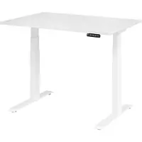 Bümö Schreibtisch elektrisch XDKB - Nachbildung: Weiß, Größe: 120 x 80 cm, Gestell: Weiß