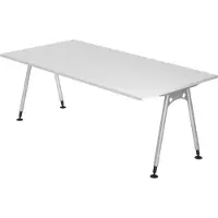 Bümö Schreibtisch Serie-A - Nachbildung: Weiß, Größe: 200 x 100 cm