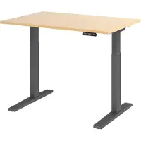 Bümö Schreibtisch elektrisch XMKA - Nachbildung Ahorn, Größe: 120 x 80 cm, Gestell: Graphit