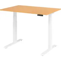 Bümö Schreibtisch elektrisch XDKB - Nachbildung: Buche, Größe: 120 x 80 cm, Gestell: Weiß
