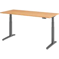 Bümö Schreibtisch elektrisch XBHM - Nachbildung: Buche, Gestell: Graphit, Größe: 180 x 80 cm