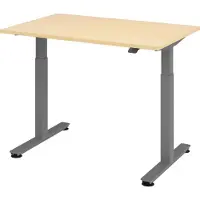 Bümö Schreibtisch elektrisch XMST - Nachbildung Ahorn, Größe: 120 x 80 cm, Gestell: Graphit