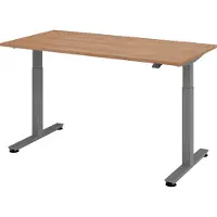 Bümö Schreibtisch elektrisch XMST - Größe: 160 x 80 cm, Gestell: Graphit, Nachbildung: Nussbaum