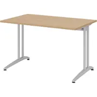 Bümö Schreibtisch Serie-B - Größe: 120 x 80 cm, Nachbildung: Eiche