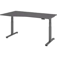 Bümö Schreibtisch elektrisch XDSM - Nachbildung: Graphit, Gestell: Graphit, Größe: 180 x 100 cm