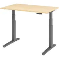 Bümö Schreibtisch elektrisch XBHM - Nachbildung Ahorn, Größe: 120 x 80 cm, Gestell: Graphit