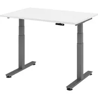 Bümö Schreibtisch elektrisch XDSM - Nachbildung: Weiß, Größe: 120 x 80 cm, Gestell: Graphit