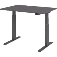 Bümö Schreibtisch elektrisch XDKB - Größe: 120 x 80 cm, Nachbildung: Graphit, Gestell: Graphit