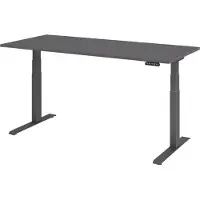 Bümö Schreibtisch elektrisch XDKB - Nachbildung: Graphit, Gestell: Graphit, Größe: 180 x 80 cm