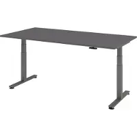 Bümö Schreibtisch elektrisch XDSM - Nachbildung: Graphit, Gestell: Graphit, Größe: 200 x 100 cm
