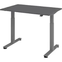 Bümö Schreibtisch elektrisch XMST - Größe: 120 x 80 cm, Nachbildung: Graphit, Gestell: Graphit