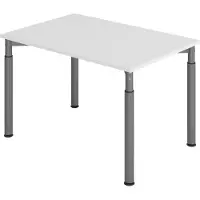 Bümö Schreibtisch Serie-Y - Größe: 120 x 80 cm, Gestell: Graphit, Nachbildung: Grau
