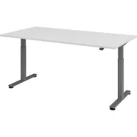 Bümö Schreibtisch elektrisch XMST - Gestell: Graphit, Nachbildung: Grau, Größe: 200 x 100 cm