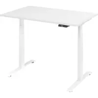 Bümö Schreibtisch elektrisch Lite - Nachbildung: Weiß, Größe: 120 x 80 cm, Gestell: Weiß