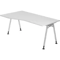 Bümö Schreibtisch Serie-A - Nachbildung: Weiß, Größe: 180 x 100 cm