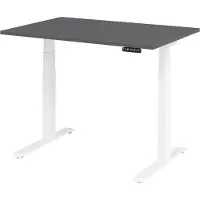 Bümö Schreibtisch elektrisch XDKB - Größe: 120 x 80 cm, Nachbildung: Graphit, Gestell: Weiß