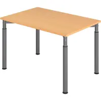 Bümö Schreibtisch Serie-Y - Nachbildung: Buche, Größe: 120 x 80 cm, Gestell: Graphit