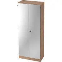 Bümö office Garderobenschrank - Nachbildung: Nussbaum/Silber