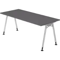 Bümö Schreibtisch Serie-A - Nachbildung: Graphit, Größe: 180 x 80 cm