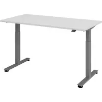 Bümö Schreibtisch elektrisch XMST - Größe: 160 x 80 cm, Gestell: Graphit, Nachbildung: Grau