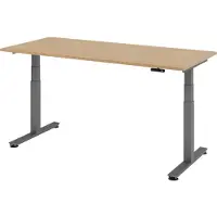 Bümö Schreibtisch elektrisch XDSM - Gestell: Graphit, Größe: 180 x 80 cm, Nachbildung: Eiche