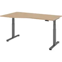 Bümö Schreibtisch elektrisch XDSM - Gestell: Graphit, Größe: 180 x 100 cm, Nachbildung: Eiche