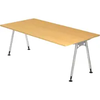Bümö Schreibtisch Serie-A - Nachbildung: Buche, Größe: 200 x 100 cm