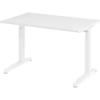 Bümö Schreibtisch Serie-XB - Nachbildung: Weiß, Größe: 120 x 80 cm, Gestell: Weiß