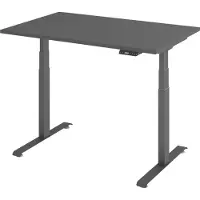 Bümö Schreibtisch elektrisch Lite - Größe: 120 x 80 cm, Nachbildung: Graphit, Gestell: Graphit
